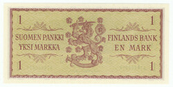 1963 1 markka two fine banknotes with numbers AI0000009 and N333444, ...
