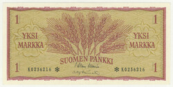 1963 1 markka serial number KO236216 *, kl 0