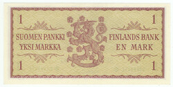 1963 1 markka serial number UO393111 *, kl 01