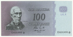 1963 100 markka Litt. A serial number E0231093* kl 01