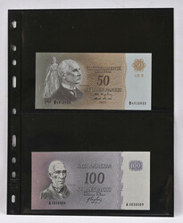 1963 50 markka Litt. B, 100 markka and 100 markka Litt. A, kl 01/1+