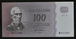 1963 50 markka Litt. B, 100 markka and 100 markka Litt. A, kl 01/1+