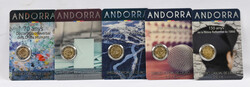 Andorra 2014 - 2018 selection of 2€ special coin packages, nine ...