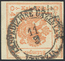 4775: Lombardy Venetia Newspaper Tax Stamps