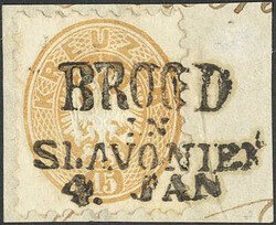 4745370: Austria Cancellations Croatia Slavonia - Cancellations and seals