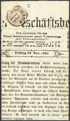 4745072: Österreich Zeitungsmarke1863