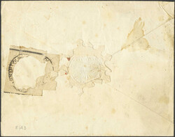 1860, 3 Kr. blau, Pl. 5, auf komplettem "Chargé"-Telegramm-Umschlag ...