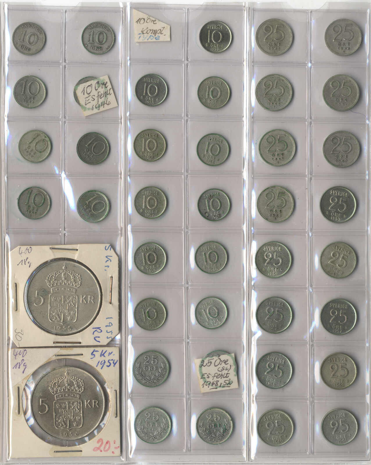 Schweden, reichhaltiger Posten mit Umlauf- und Gedenkmünzen, dabei ...