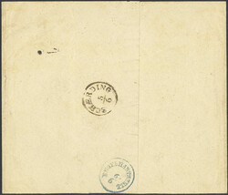 1867, 3 Kr. grün im senkr. Paar auf kpl., großer ...