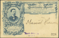 1894, Sonderpostkarte 2 Kr. braun KFJ anläßlich des 25jährigen ...