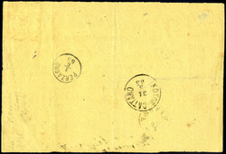 10 Kr. blau auf internat. Retour-Recepisse (franz.) von "PERZAGNO" ...