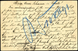 Correp.-Karte 5 Kr. rot mit Zusatzfrankatur 3 Kr. grün 1890, als ...