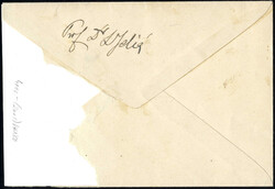 3 Kr. grünblau und 5 Kr. rot auf Orts-Reko.-Brief mit weiterer 5 Kr. ...