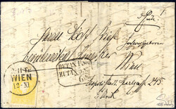 2 Kr. gelb, Ty.II, auf attraktivem Faltbrief mit handschriftl. ...