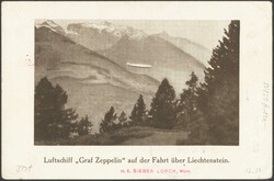 1931, ZEPPELIN-POST nach LAUSANNE, 1 Fr. schwarzgrün auf ...