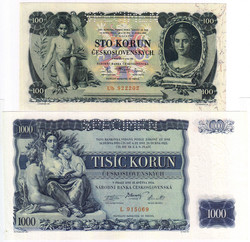 110.500: Banknoten - Tschechoslowakei