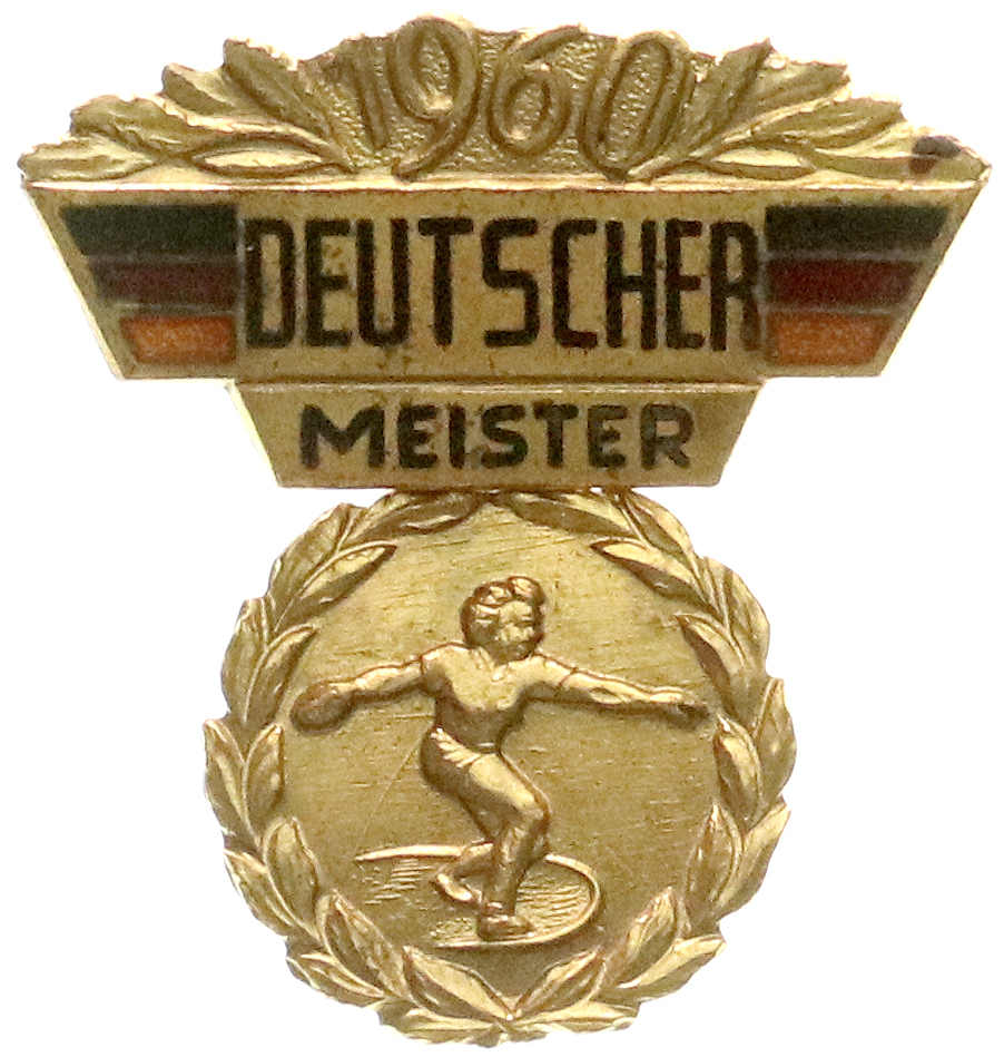 SportAuszeichnung Deutscher Meister 1960 Leichtathletik Barnebys