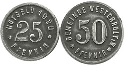 125.70: Notmünzen / Wertmarken - Städtenotmünzen