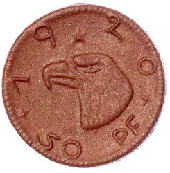 125.90: Auxiliary coins and tokens - porcelaine coins and token