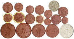 125.90: Auxiliary coins and tokens - porcelaine coins and token