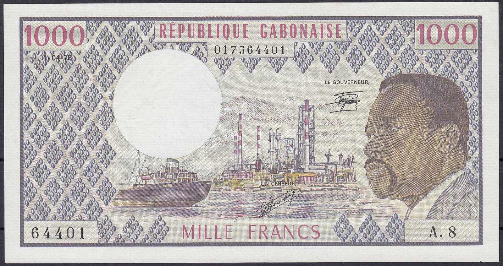 110.550.120: Banknotes – Africa - Gabon
