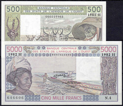 110.550.470: Billets - Afrique - BCEAO