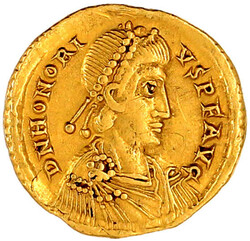 10.50.10: Ancient Coins - Western Roman Empire - Honorius, 393 - 423