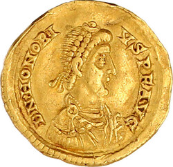 10.50.10: Ancient Coins - Western Roman Empire - Honorius, 393 - 423