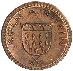 Bronzeabformung des 10 Mark 1921, Franz Stollenwerk, wohl gefertigt ...