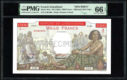 SPECIMEN der Banque de l´Indochine, 1000 Francs o.D. (1938), mit ...