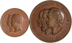 2 Stück: Brandenburg-Preußen, Wilhelm II, Bronzemed. 1904 Verein ...