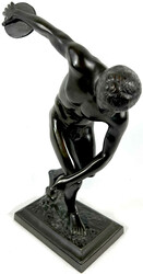 Bronzestandbild eines Diskuswerfers. Höhe 31,5 cm.