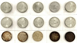 15 Stück: 10 X Stephansgroschen Alu, 5 X Stephansgroschen Silber. ...