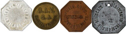 4 versch. Marken von Constantinopel/Konstantinopel (Istanbul): D.A.V. ...