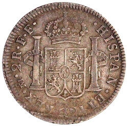 2 Reales 1781 M° FF, Mexiko City. sehr schön