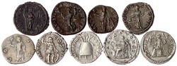 9 Denare: Domitian, Faustina senior, Marc Aurel (2X), Commodus, ...