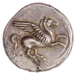 Stater 320/280 v. Chr. Kopf der Athena mit korinth. Helm r., links Λ ...