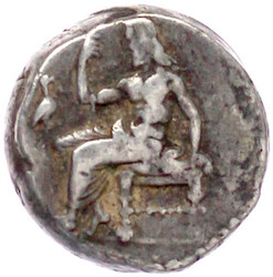 Tetradrachme 328/306 v. Chr. Baal thront l./Γ über Löwe. 16,99 g. ...