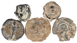 5 versch. byz. Bleisiegel, 12 bis 20 mm. schön bis schön/sehr schön