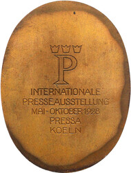 Ovale Bronzemedaille 1928. Für hervorr. sportliche Leistungen zur ...