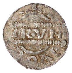 Pfennig 1038/1057 Gekr. Kopf r. mit Kreuzzepter/Schrift um ...