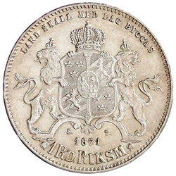 Rigsdaler 1871 ST über 1861. gutes vorzüglich, min. berieben und kl ...