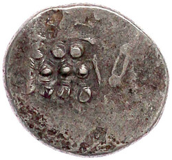 Stater 60/20 v. Chr. Stil. Kopf r./stil. Pferd, darüber Punkte. 6,96 ...