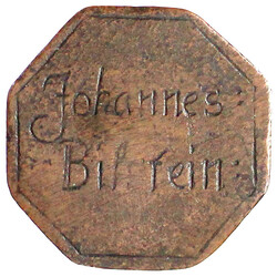 Kupfermarke (Lospfennig) o.J. (17. Jh.) Zirkel und ...