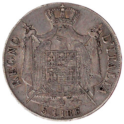 5 Lire 1808 M. sehr schön, leichter Kratzer