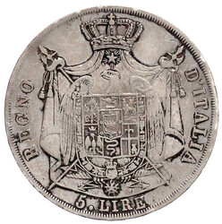 5 Lire 1812 V, Venedig. sehr schön, winz. Randfehler