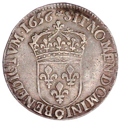 1/2 Ecu à la mèche lomgue 1656 9, Rennes. sehr schön, kl. Kratzer