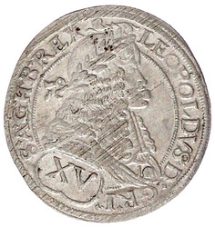 15 Kreuzer 1676, Preßburg. Madonna. vorzüglich, Vs. justiert, sehr ...