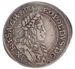 15 Kreuzer 1664 Mzz. Dreieck, Neuburg am Inn sehr schön, selten