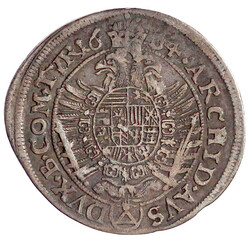 15 Kreuzer 1664 Mzz. Dreieck, Neuburg am Inn sehr schön, selten
